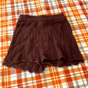 NEW brown textured shorts